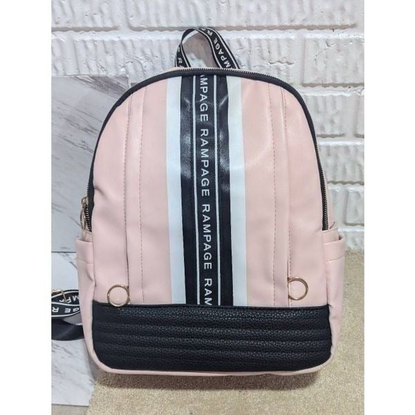 Rampage Unisex Pink & Black Adjustable Strap Backpack