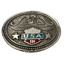 Ride To Live Born To Ride Pewter Belt Buckle 1986 Born In The USA 3.5 in Length