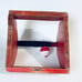 Vintage Ice Fishing Red Wood Box Reel Set Up