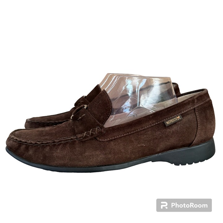 Mephisto Idelia Brown Suede Leather Slip On Loafer Womens Size 11