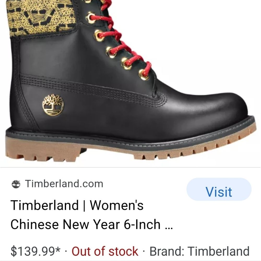 NWOT OR BOX-Woman's Timberland Chinese New Year Collection 2018