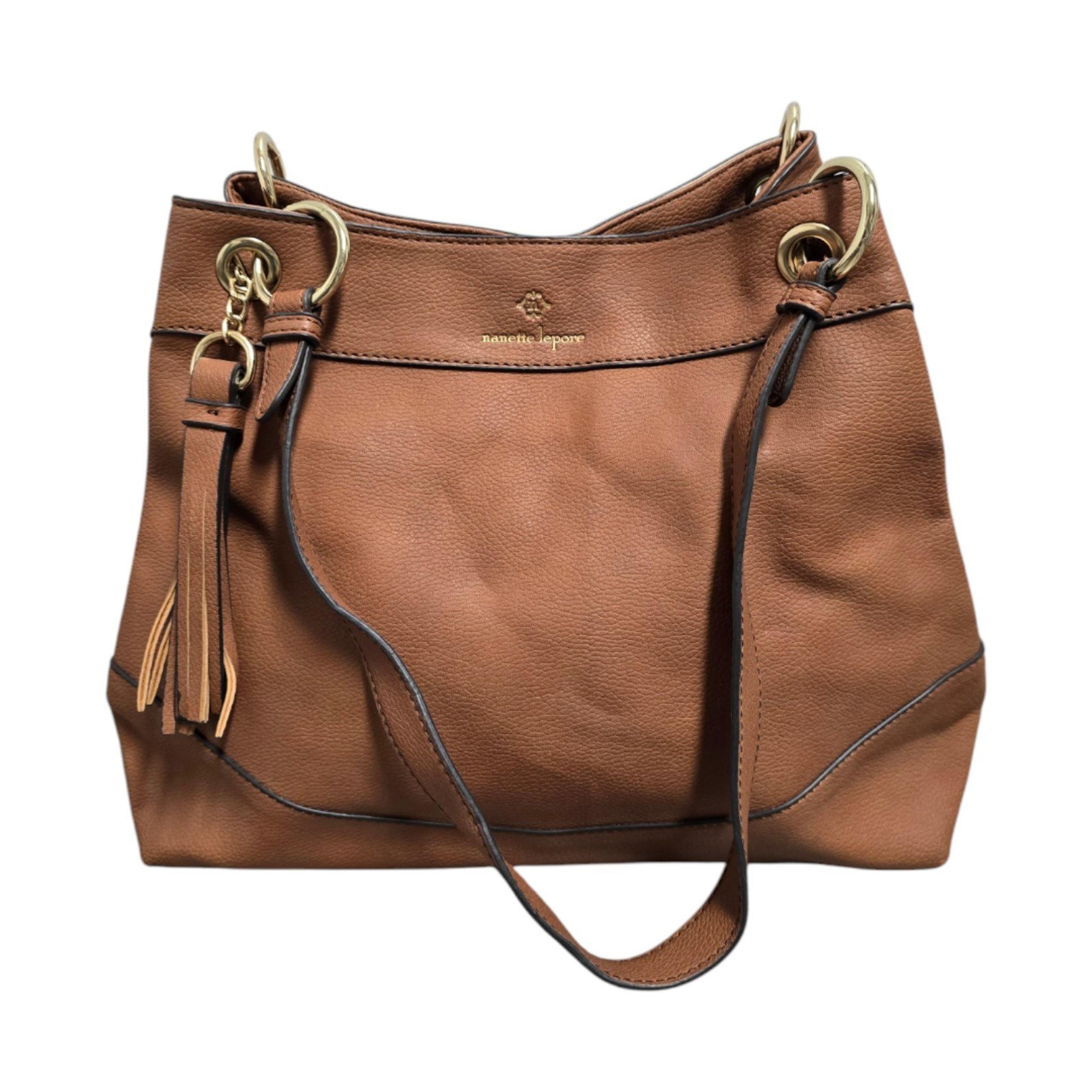 Womens brown multi-section Nanette Lepore Purse
