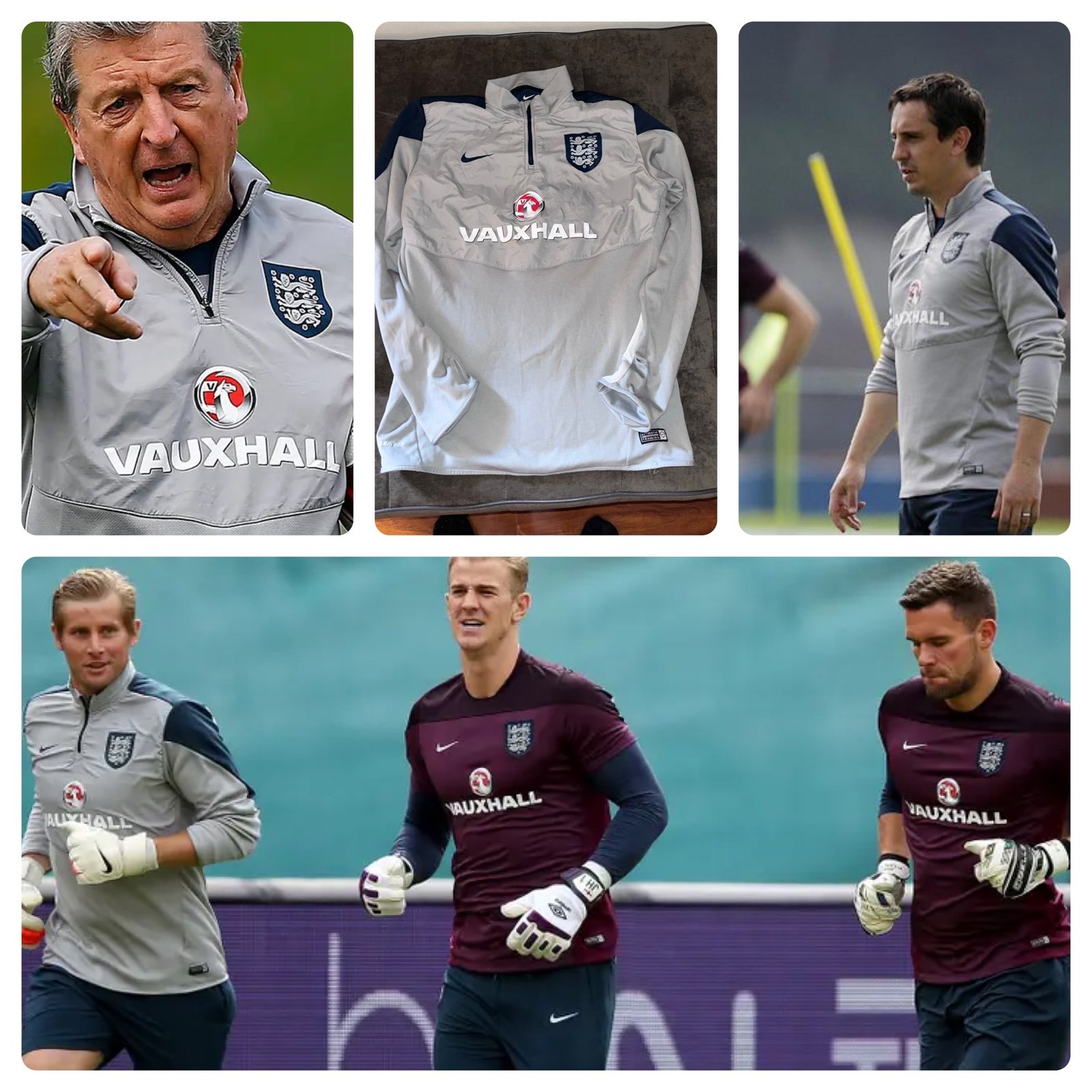 Nike England Soccer National Team 2014 Team Issued 1/4 Zip Midlayer Pullover M