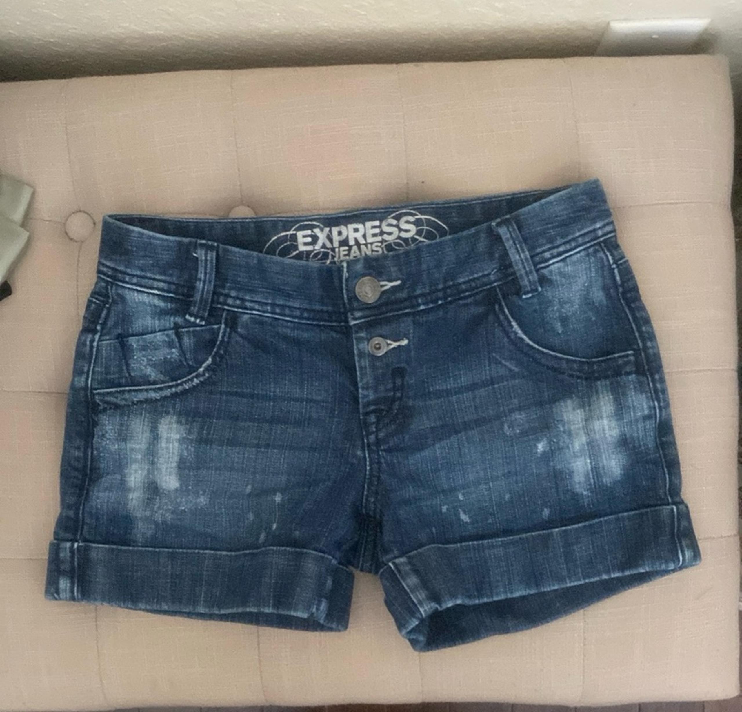 Express Women's Dark Blue Jean Shorts