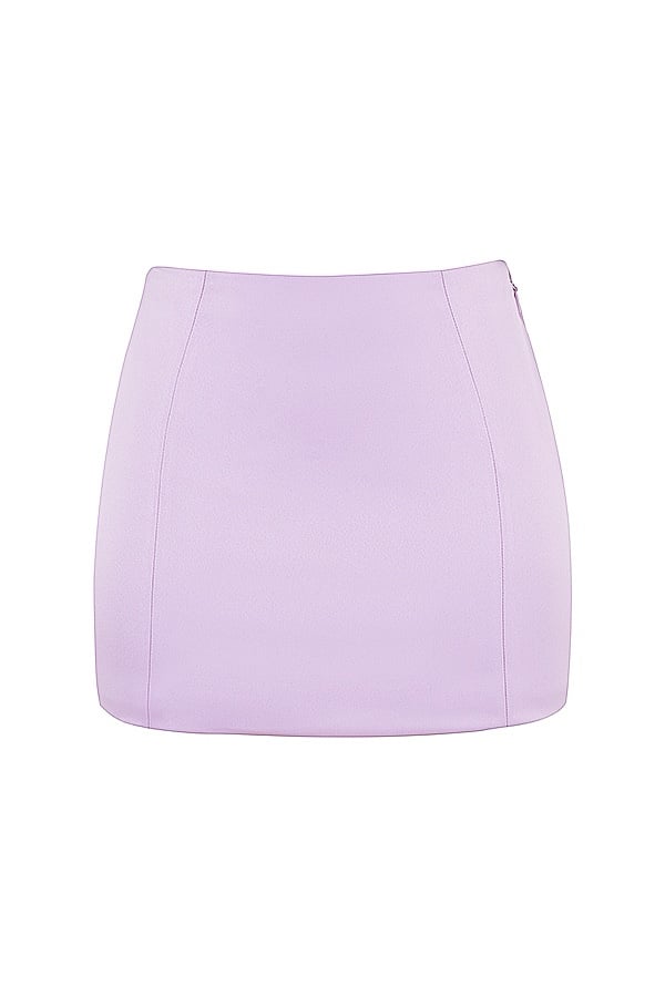 House of CB ELODIE ORCHID SATIN MINI SKIRT, Size Large, 135