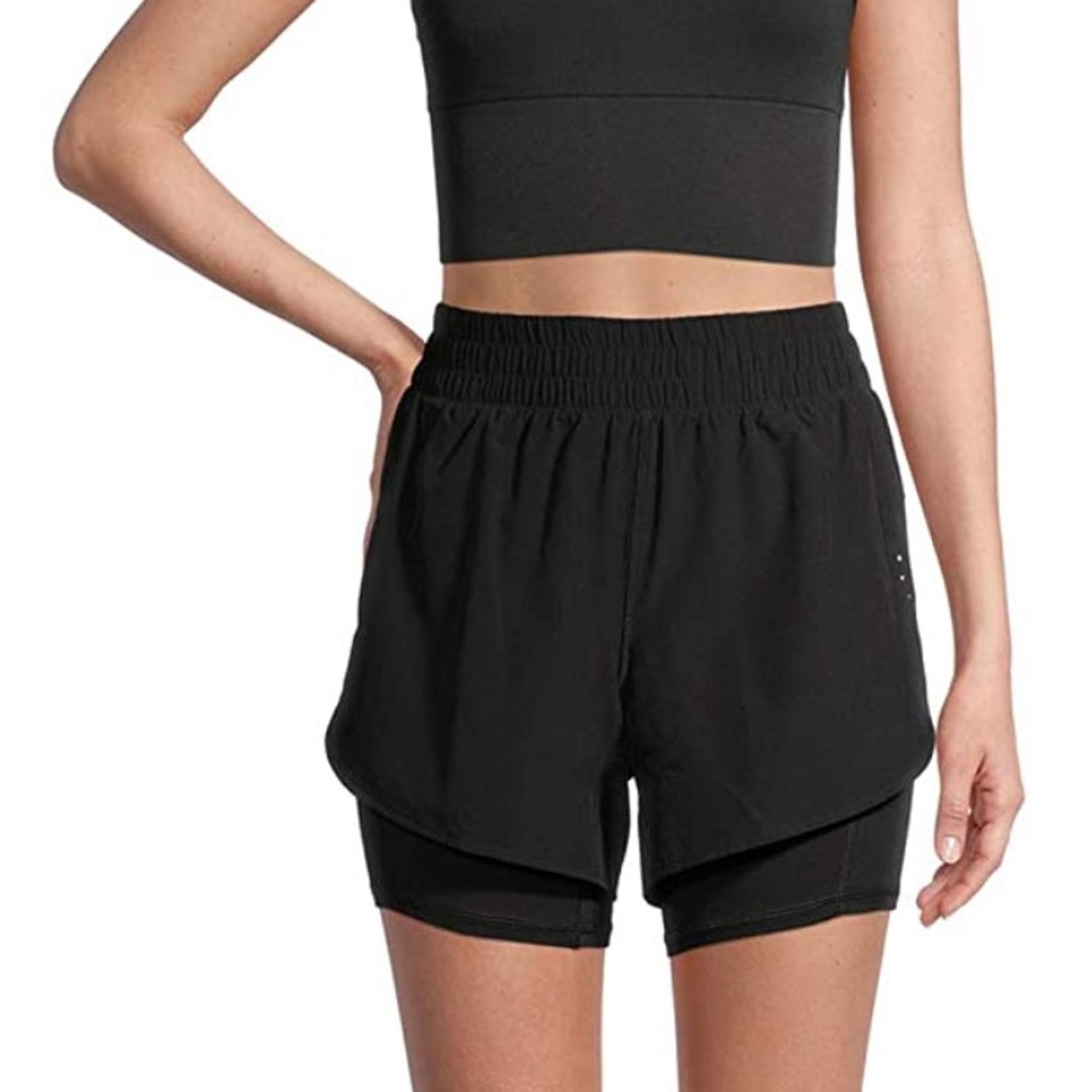 AVIA Activewear Women's Black Running Shorts with Bike Liner Size Small