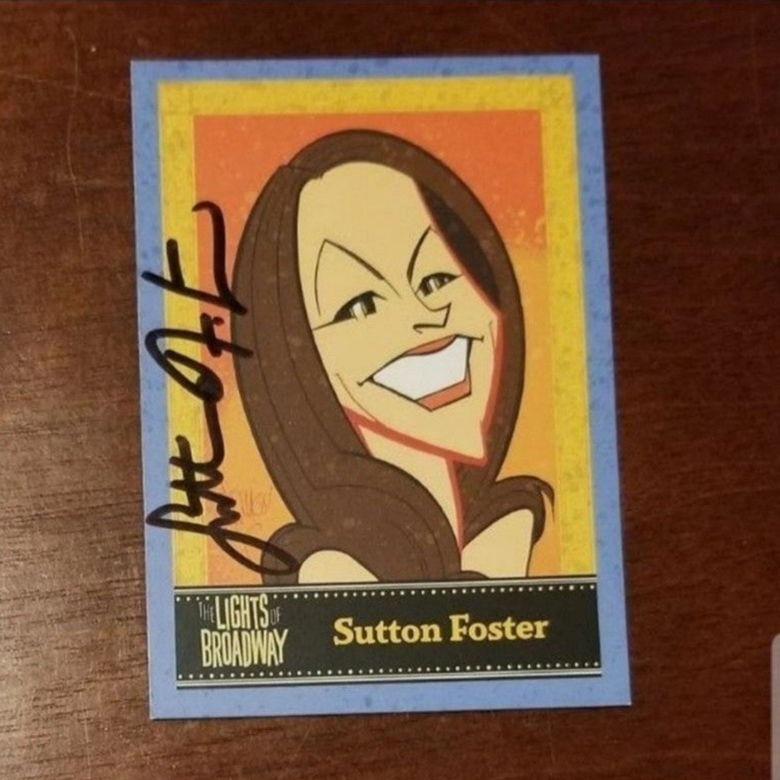 AUTOGRAPHED Sutton Foster LoB Card