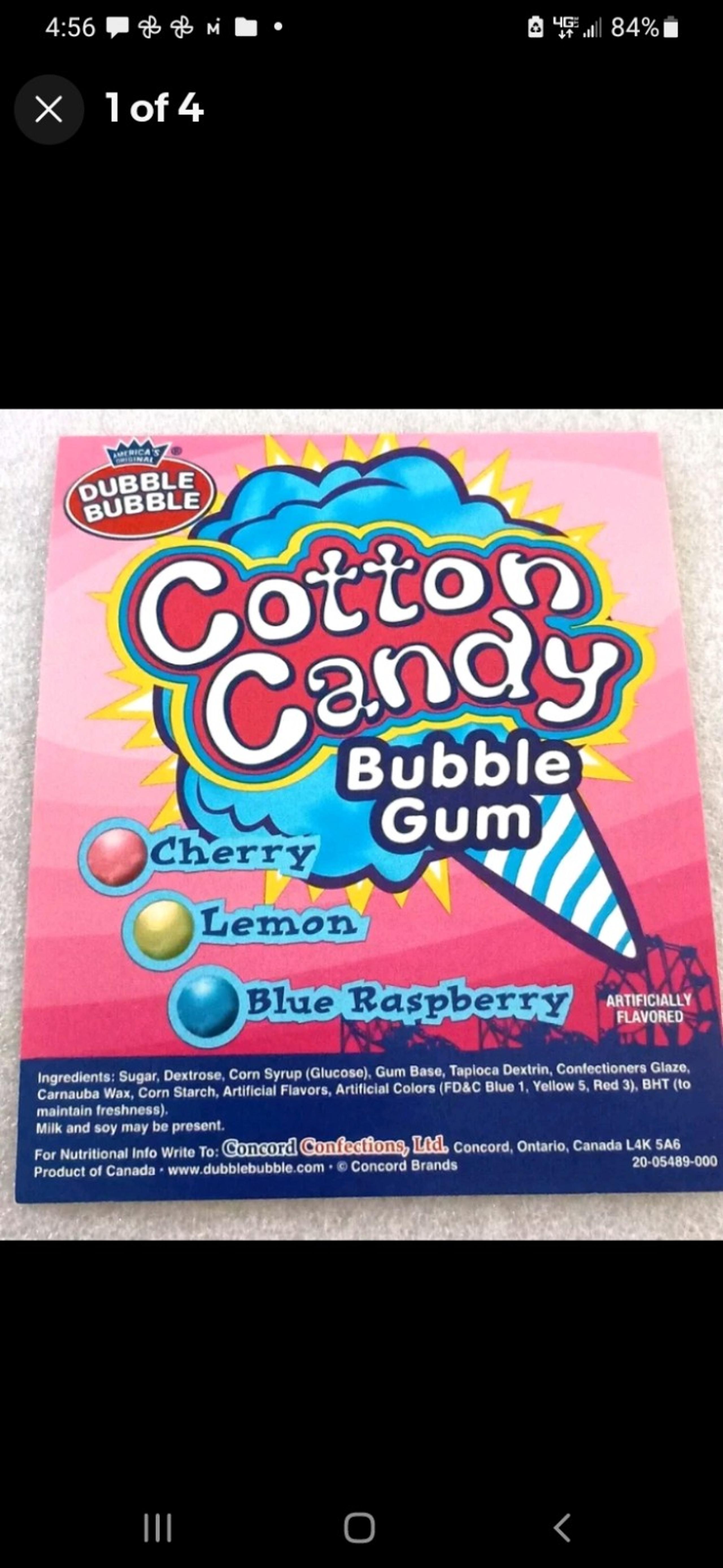 Dubble Bubble Cotton Candy Gum Vending Machine Display Card 2000s NOS NEW