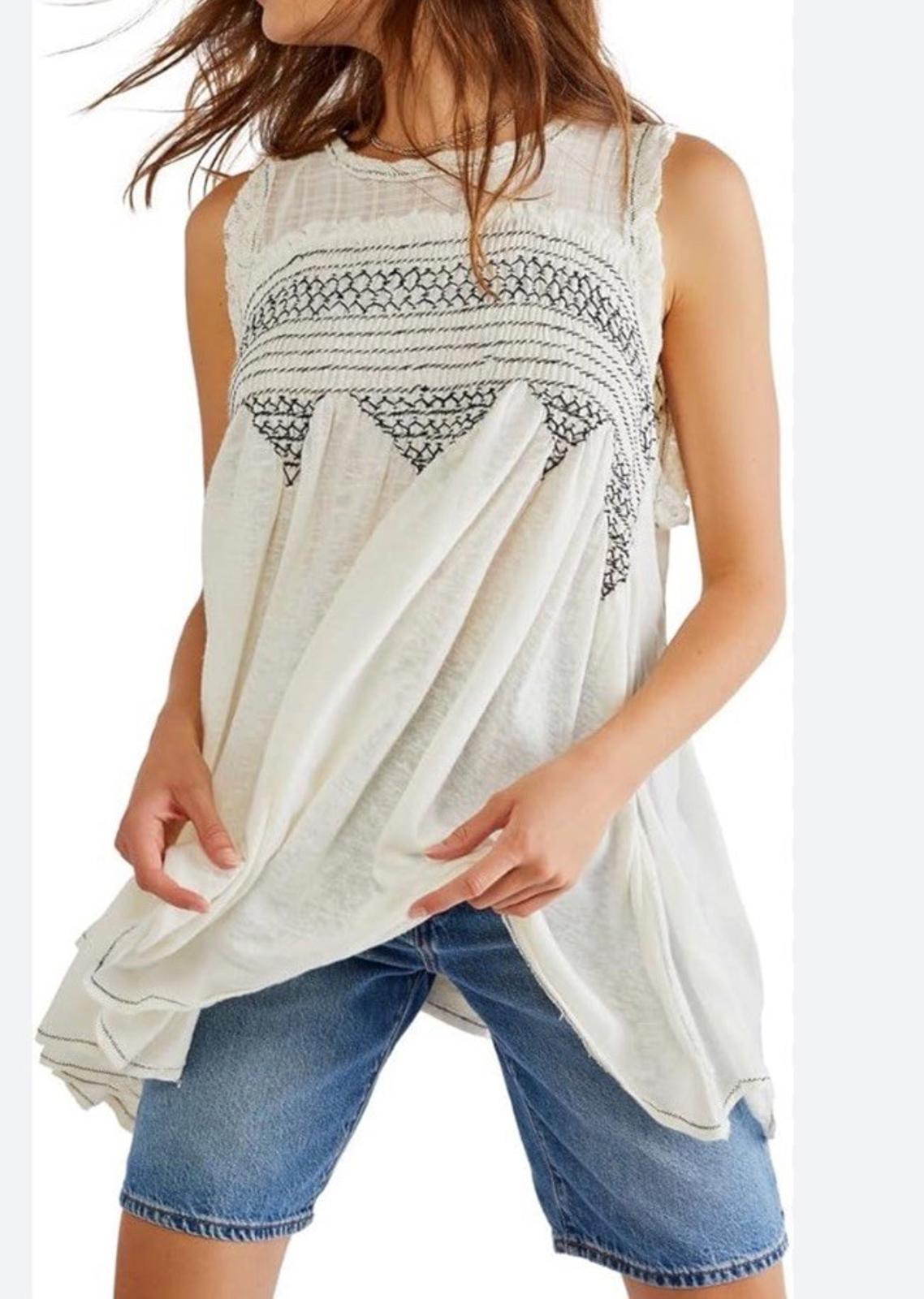 Free People Sea Breeze Tunic Ivory , Size XS TP MSRP 128