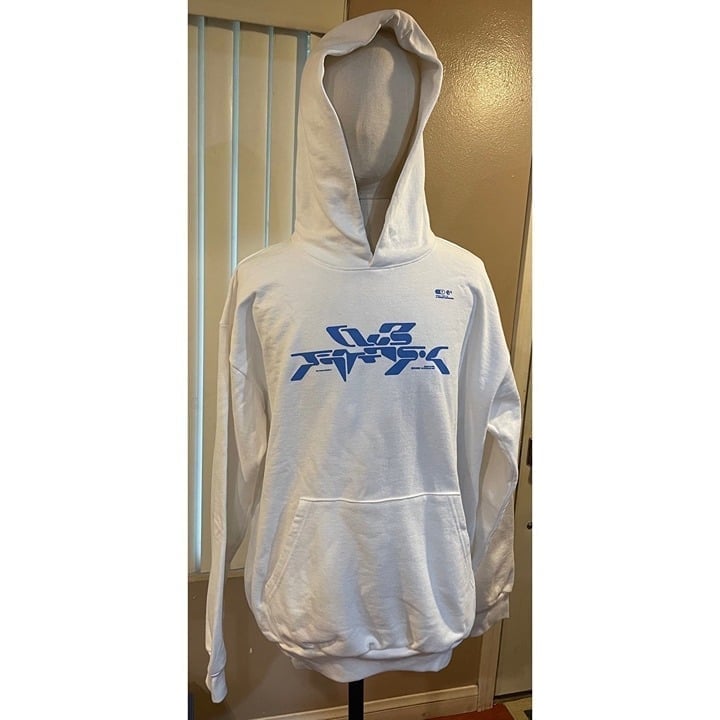 CLUB FANTASY NEON WHITE HOODIE SZ XL