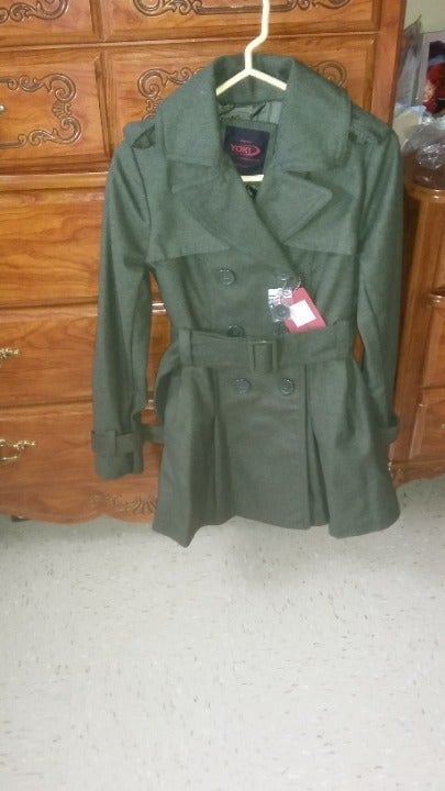 Nwt Yoki Wool-Blend Swing Belted Trench Coat