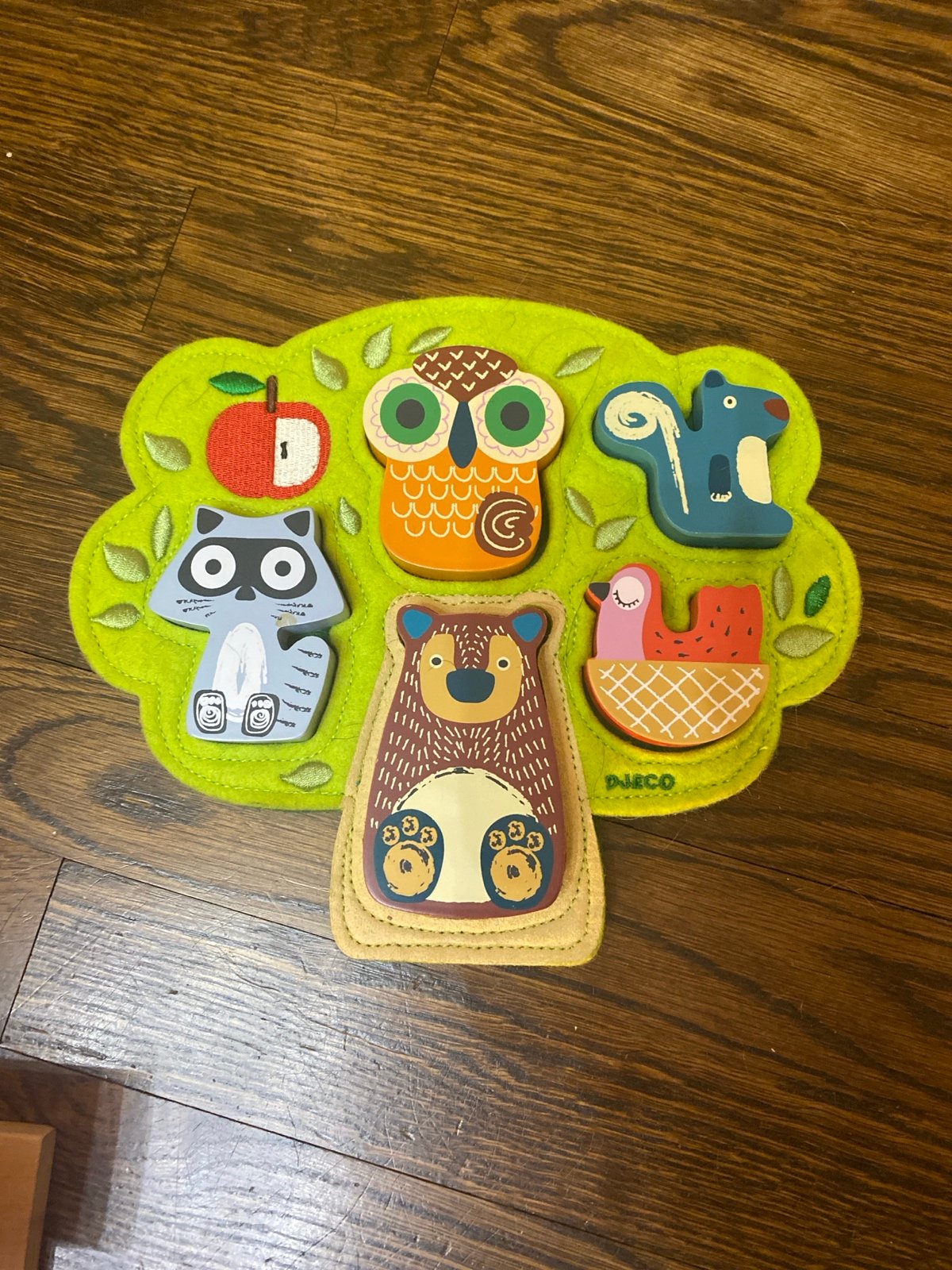 DJECO Felt Wood Tree Puzzle