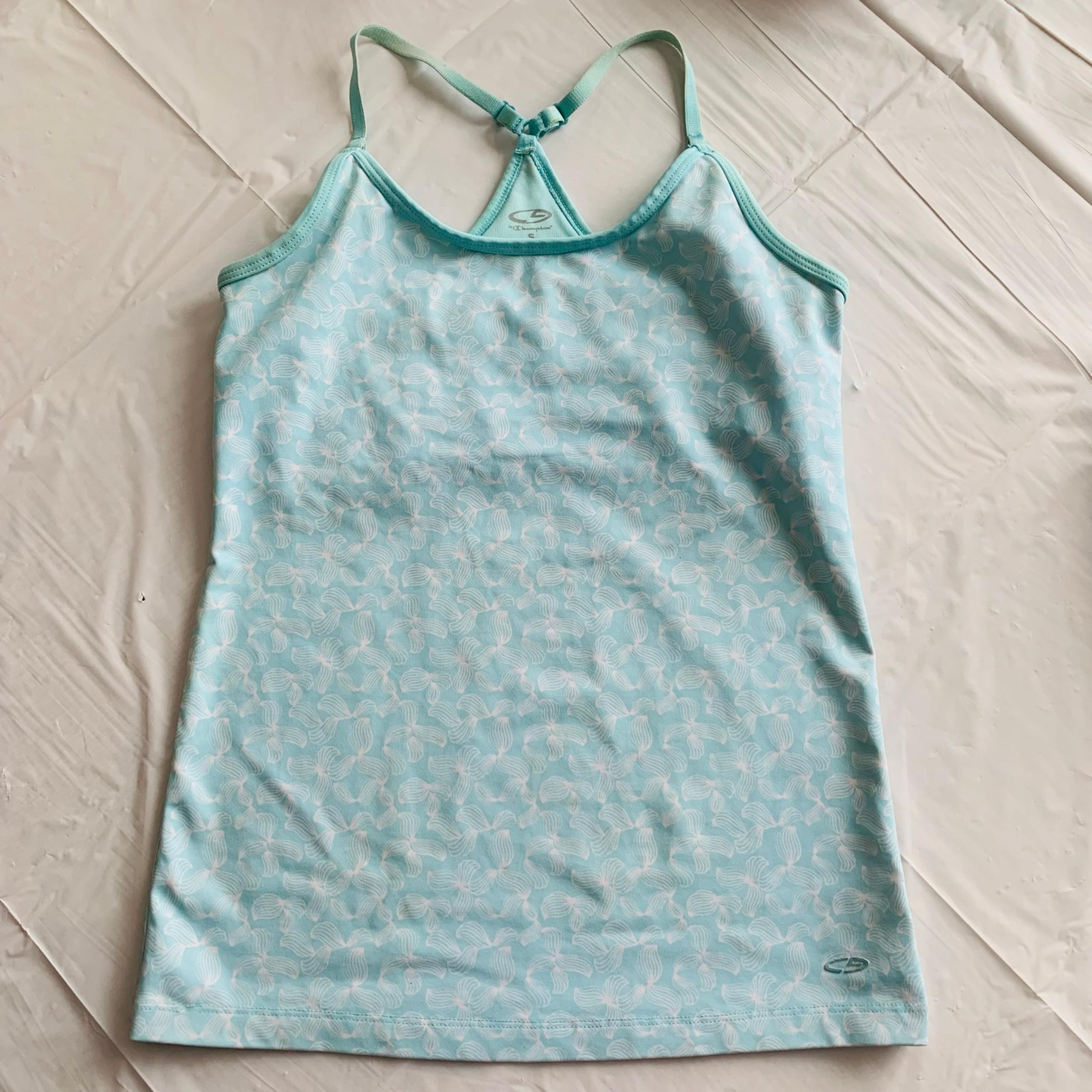 Champion Blue/White Activewear Shirt Tank Size S
