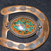 Vintage 1970’s Copper Colored Belt Buckle W/Stone Inlayed W/ Turquoise Color