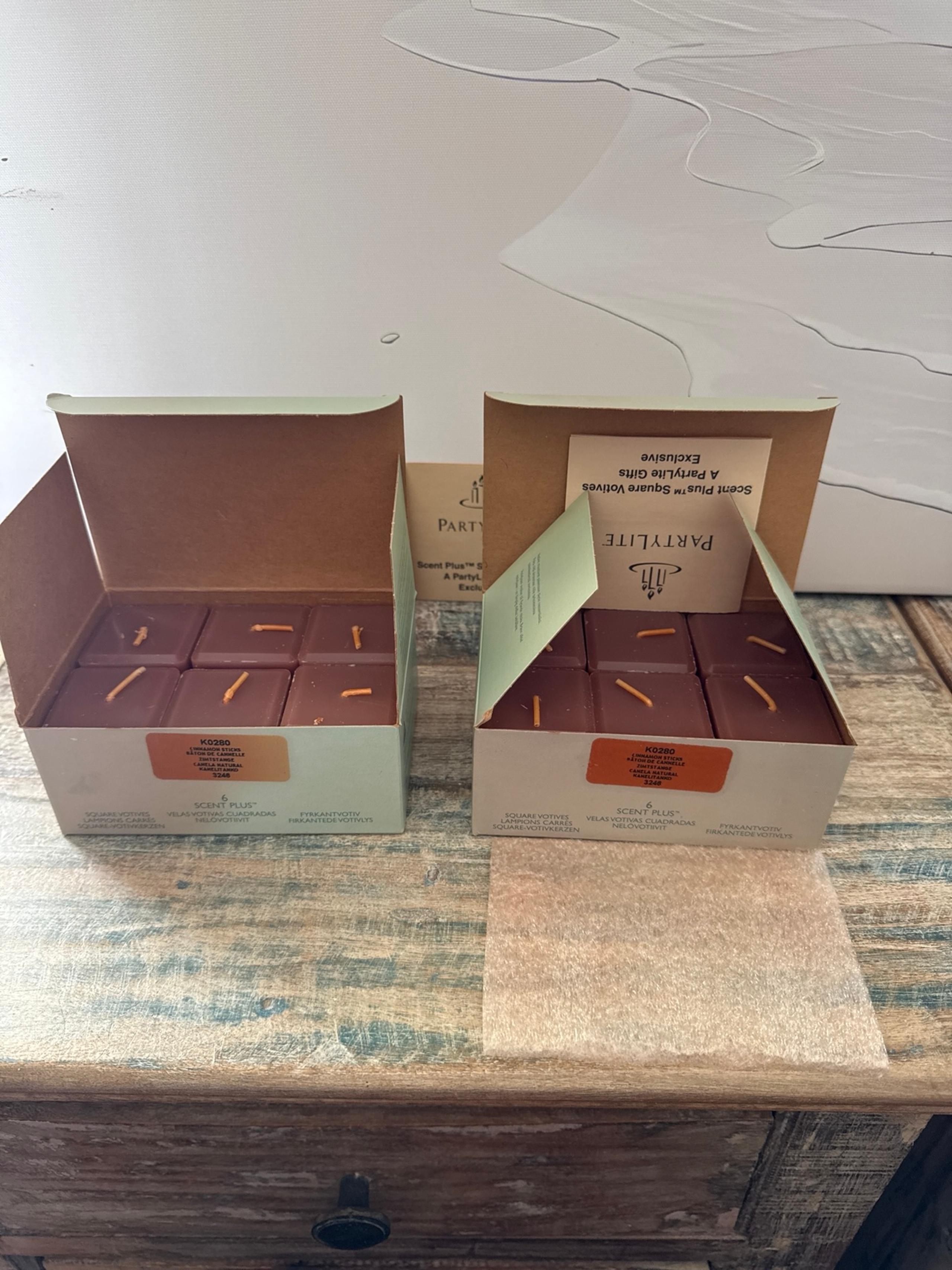 Partylite Candle Scent Plus Cinnamon Sticks NIB*************** 2-BOXES