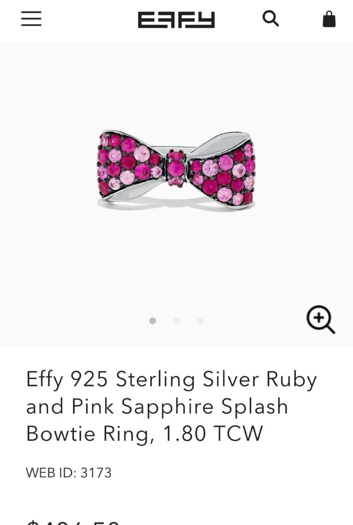 Effy Ruby and Pink Sapphire Bow Ring