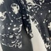 MARIA STANLEY Hamline Blouse Top Black White Cosmos Puff Sleeve Square Neck Sz L