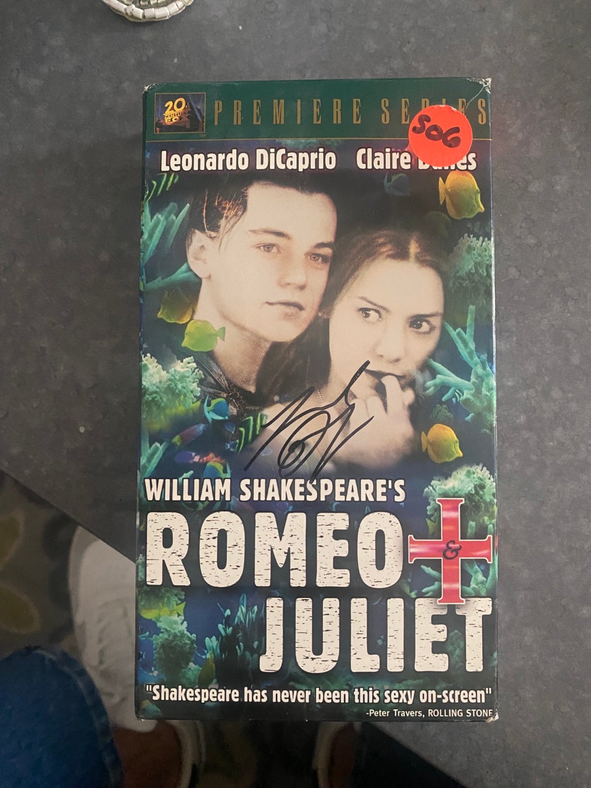 Signed Romeo & Juliet Leonardo Dicaprio Autographed VHS Tape