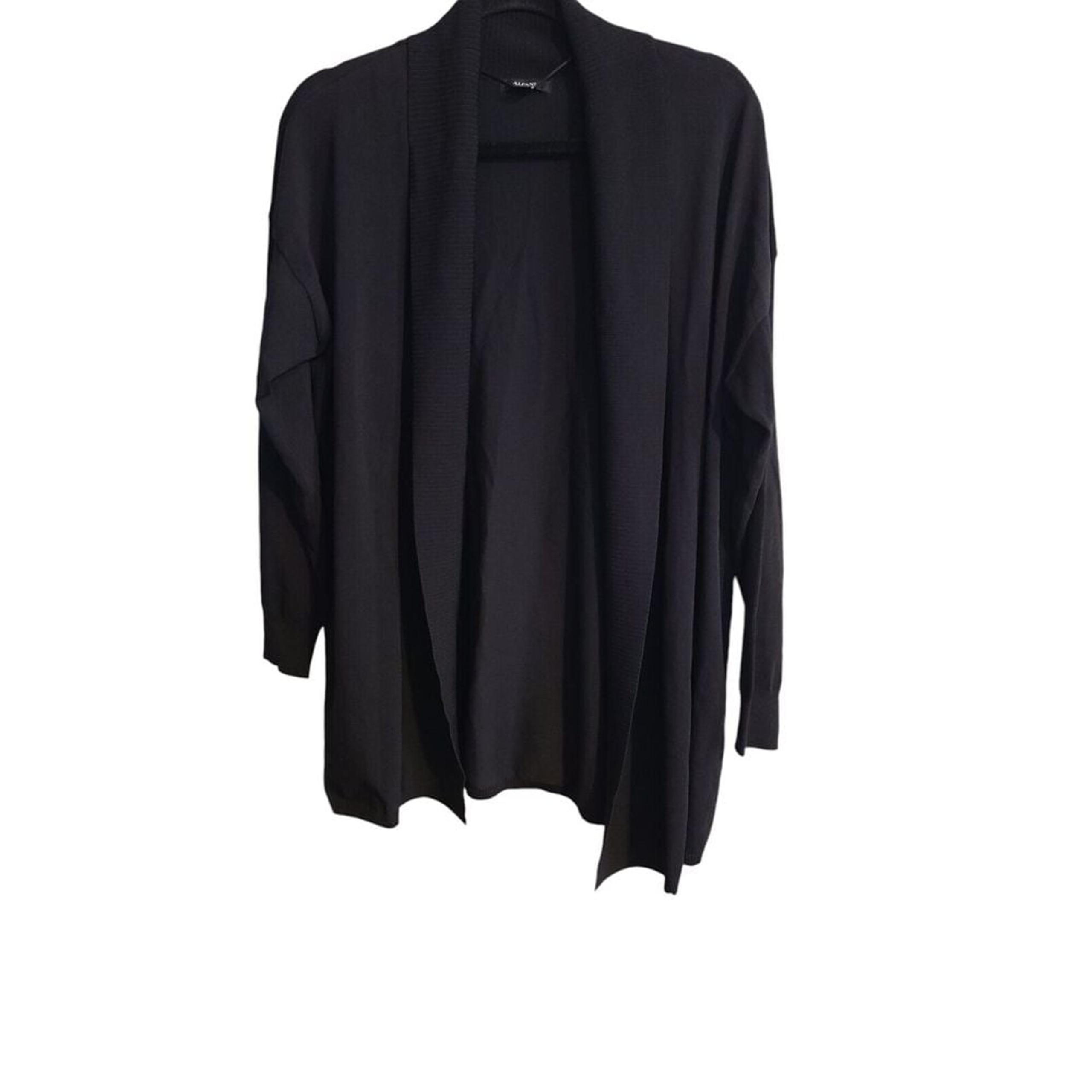 Womens Open Front Cardigan Sweater Black Sheer Sz X-Large - Alfani