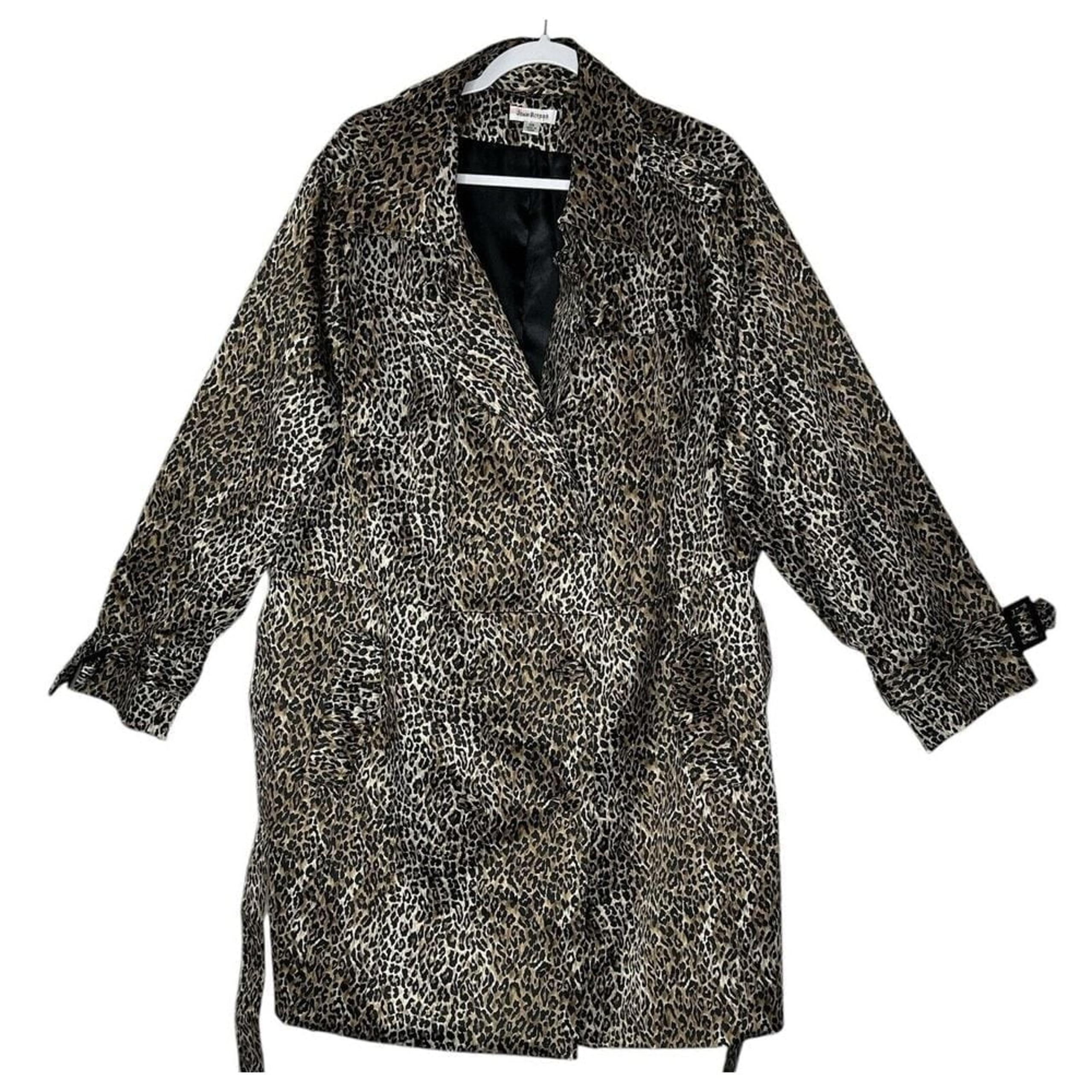 Joan Rivers Coat Womens 3X Plus Cheetah Print Jacket Corpcore Modern Holiday