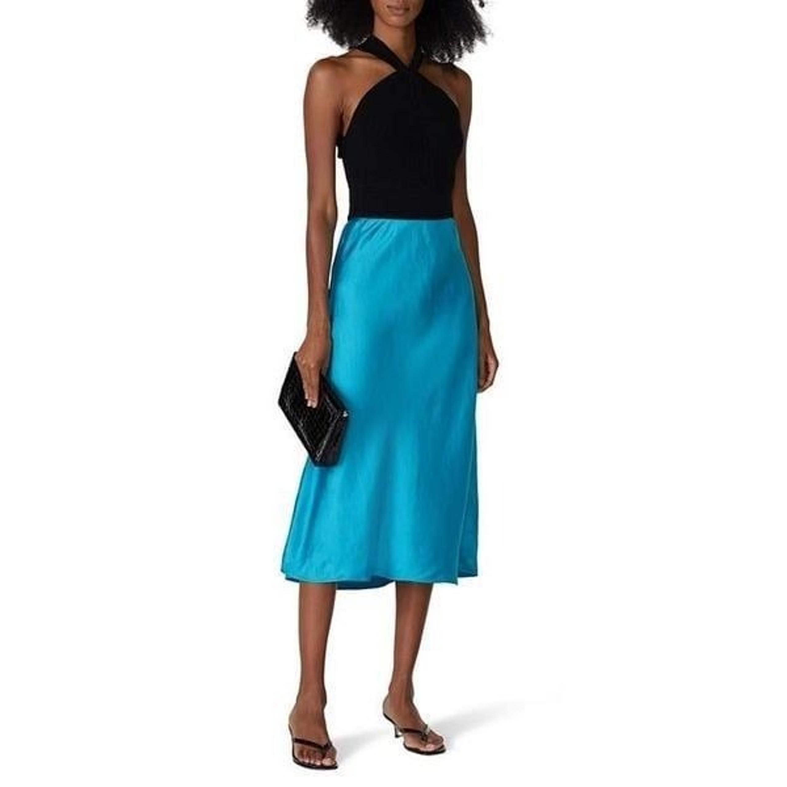 Club Monaco Bias Midi Skirt Blue Womens Size 2