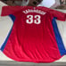 Game Used Charlie Yarbrough Philadelphia Phillies Jersey MLB Milb Mens 54 Red Bp