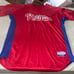 Game Used Charlie Yarbrough Philadelphia Phillies Jersey MLB Milb Mens 54 Red Bp