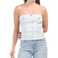 NWT ZARA Button Front Tube Top