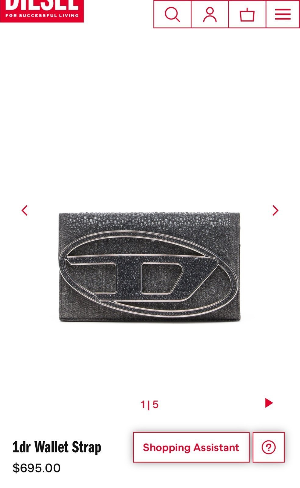 Diésel 1dr Wallet strap