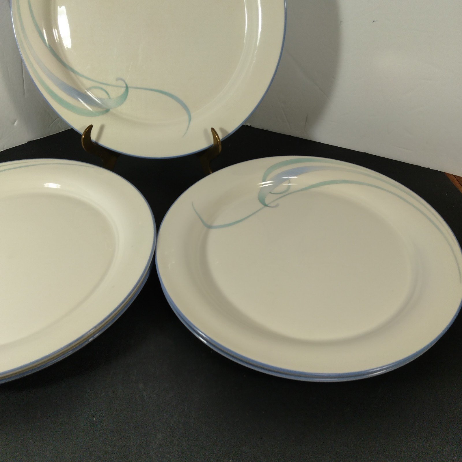 Lenox Sky Blue Brush Strokes 5 dinner plates