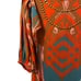 Sheridan French Womens 3/4 Balloon Sleeve Coral & Blue Above Knee Dress XS