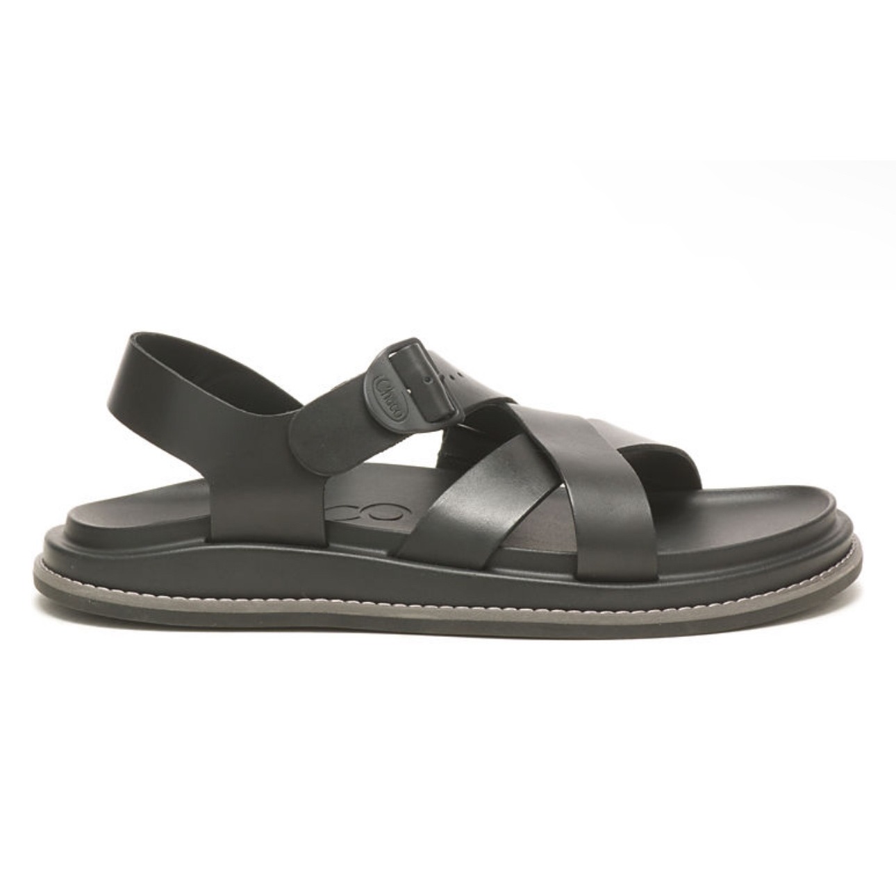 Chaco Townes Sandals - Black Leather Criss Cross Straps - Women's Size 9