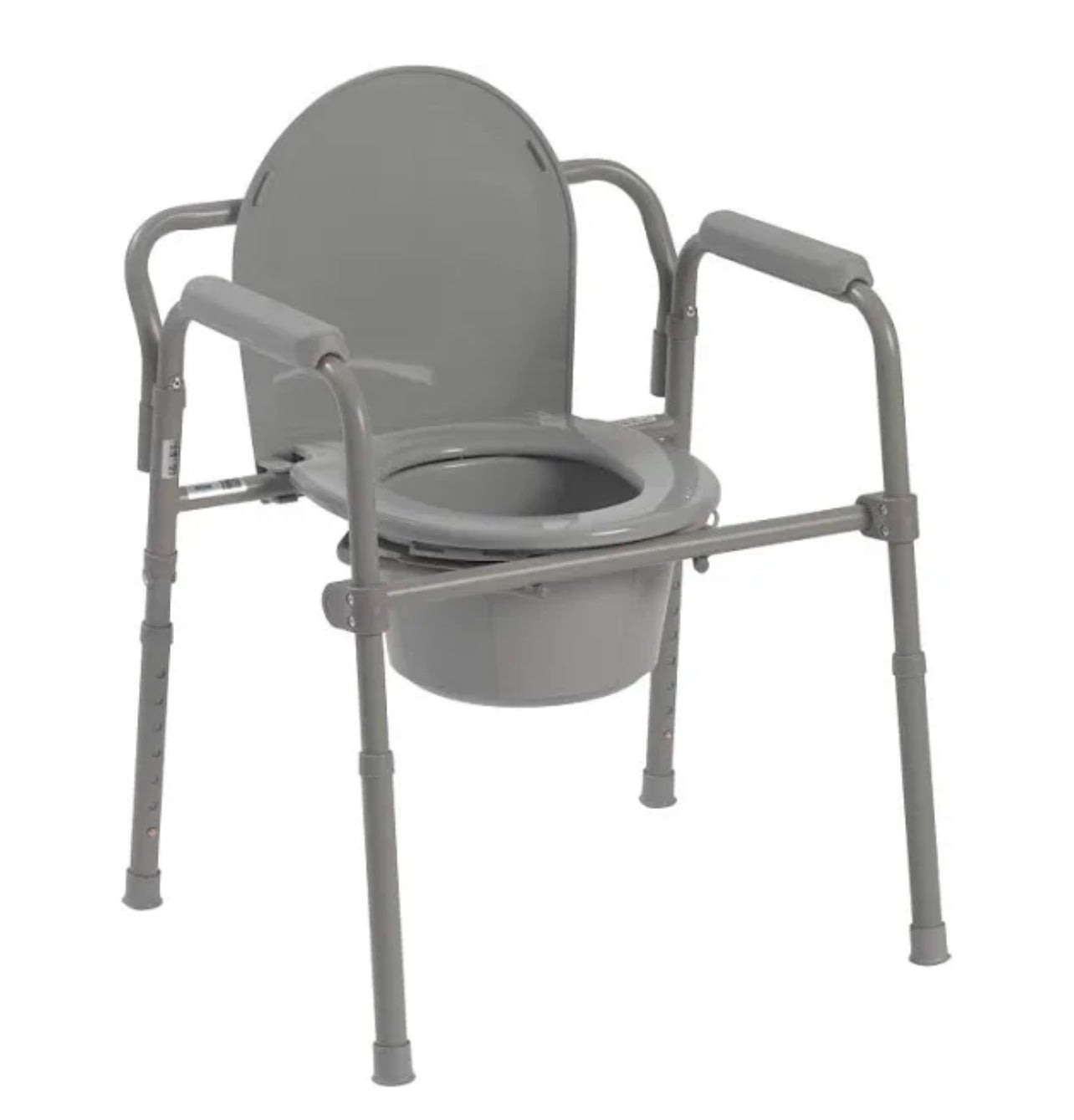 3-In-One Steel Folding Bedside Commode