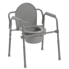 3-In-One Steel Folding Bedside Commode