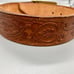 Vintage Tooled Leather Belt Brass Buckle