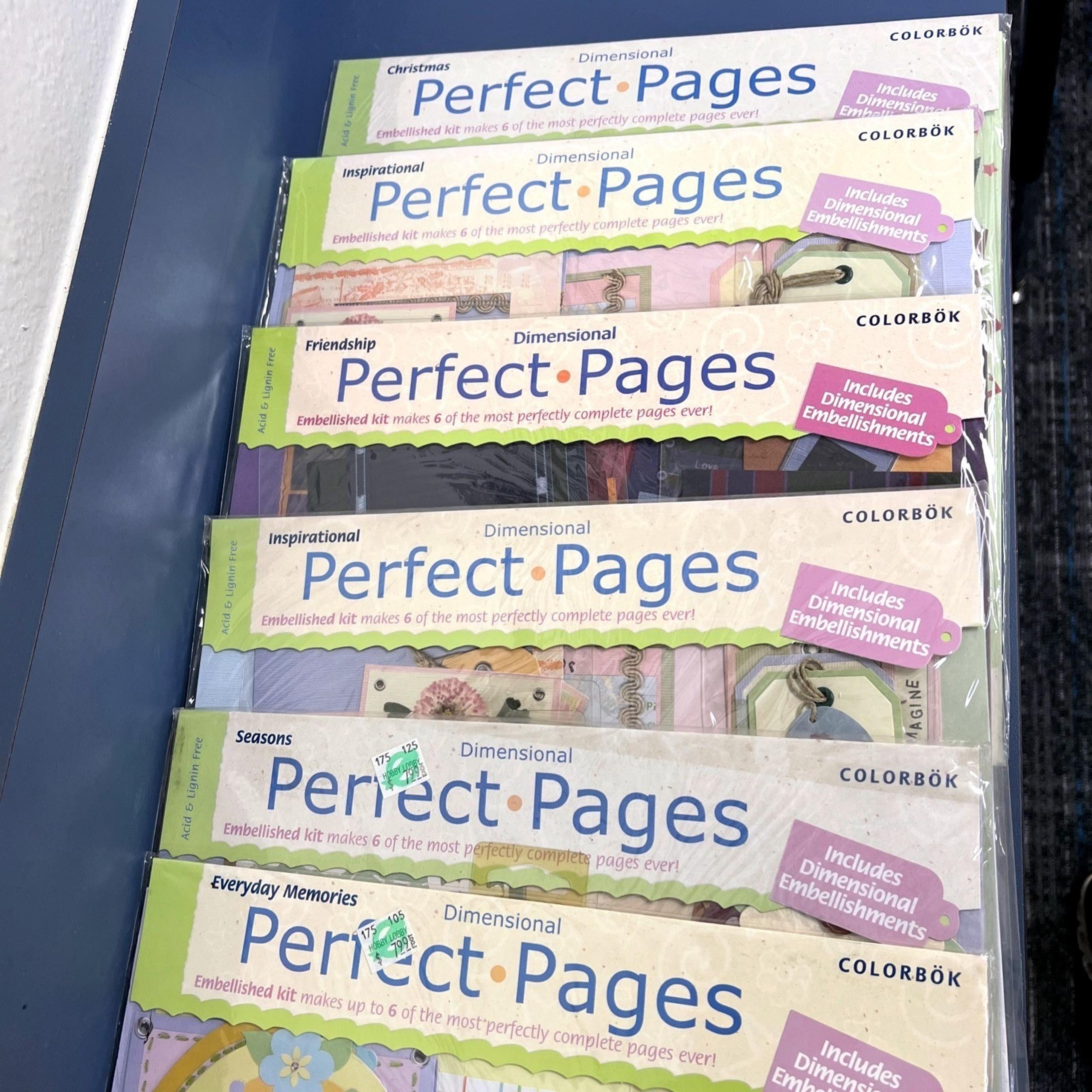 Lot Of 6 Colorbok Dimensional Perfect Pages Scrapbooking Kit - New Old Stock