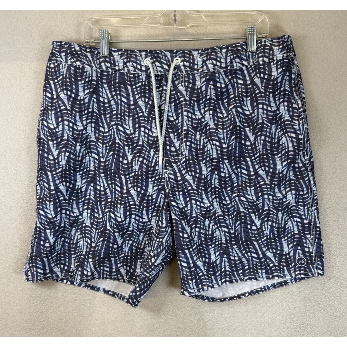 Johnnie O Size XL Blue Miramar Half Elastic 7 Surf Swim Board Shorts Lined
