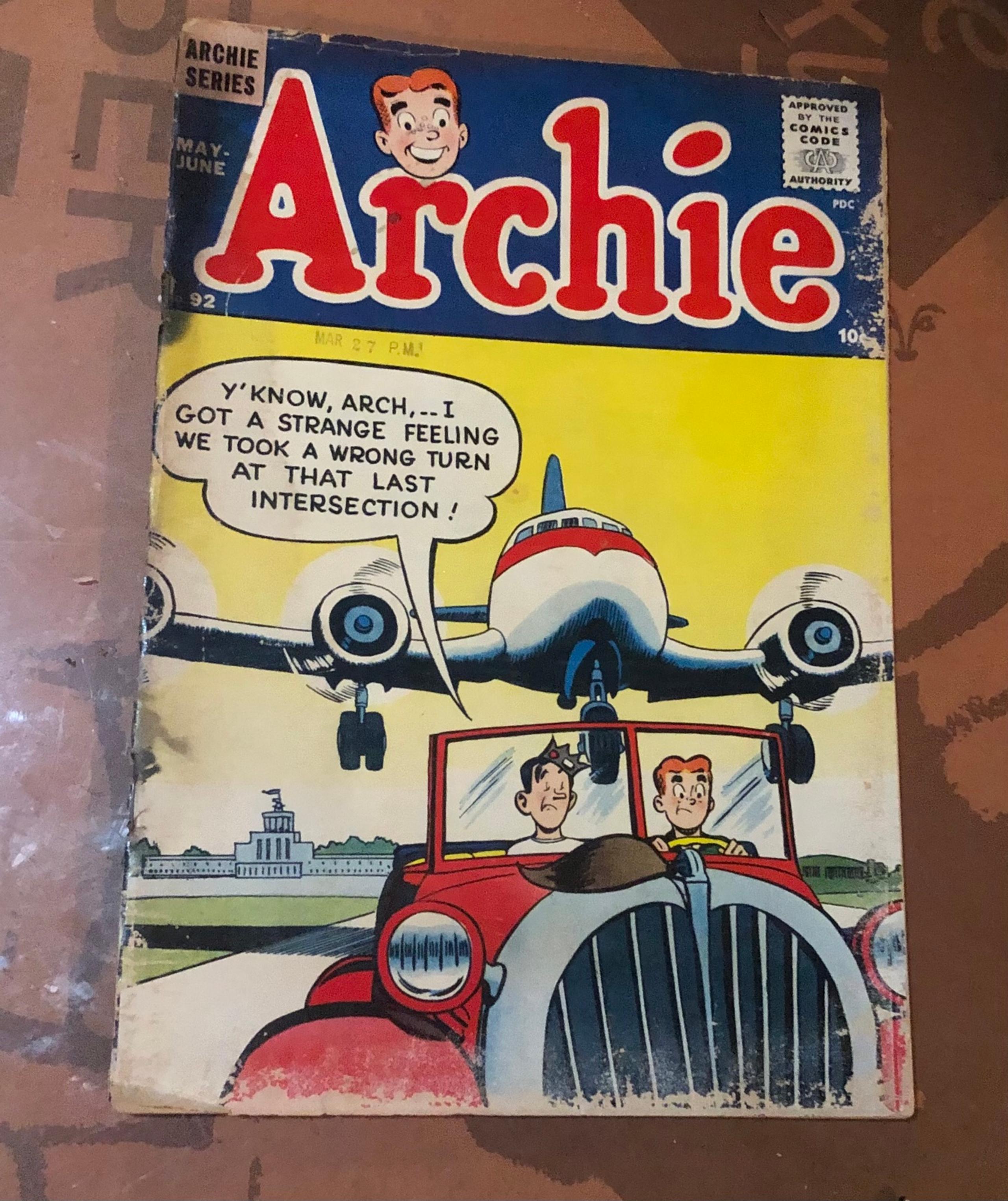 Archie # 92 Vintage Silver Age Comic Book 1958.