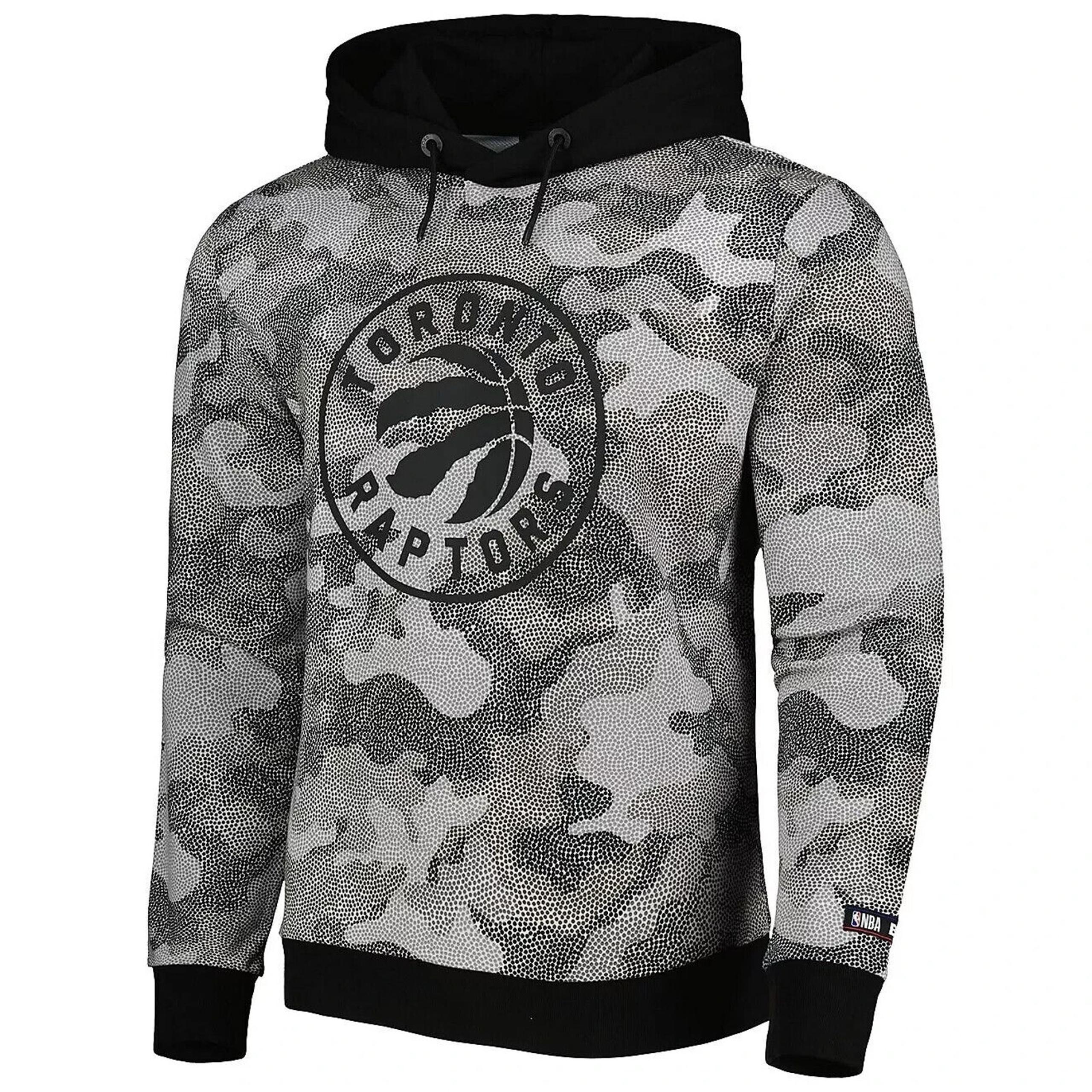 Hugo Boss X NBA Toronto Raptors Grey Camo Pullover Hoodie Men Size M