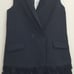 The Limited Sleeveless Blazer, Vest, Dress, Small Black Button Up Fringe Lined