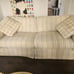 Beige brown/seafoam striped pull-out couch. Pick-up only, Montclair NJ.