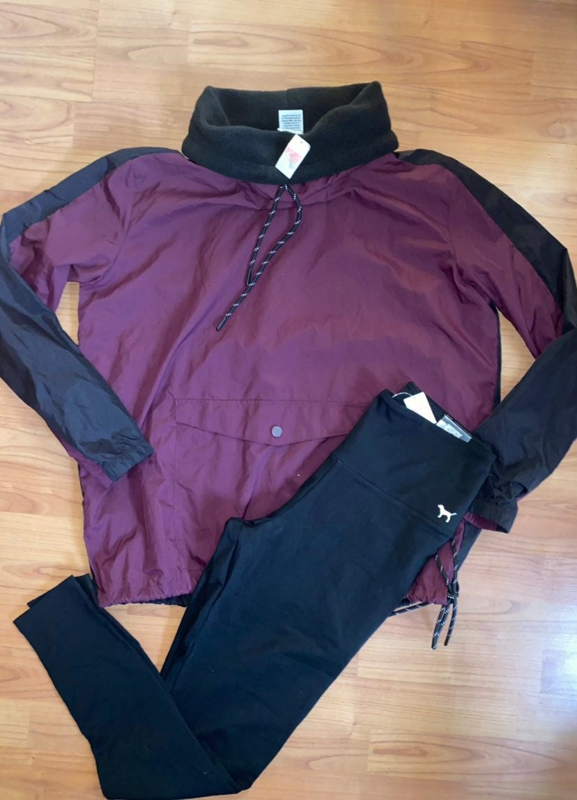 VS PINK NWT anorak & leggings outfit