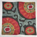 Pottery Barn Throw Pillow Shams Set of 2 Linen Beaded Appliqué 24x24 Multicolor