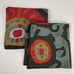 Pottery Barn Throw Pillow Shams Set of 2 Linen Beaded Appliqué 24x24 Multicolor