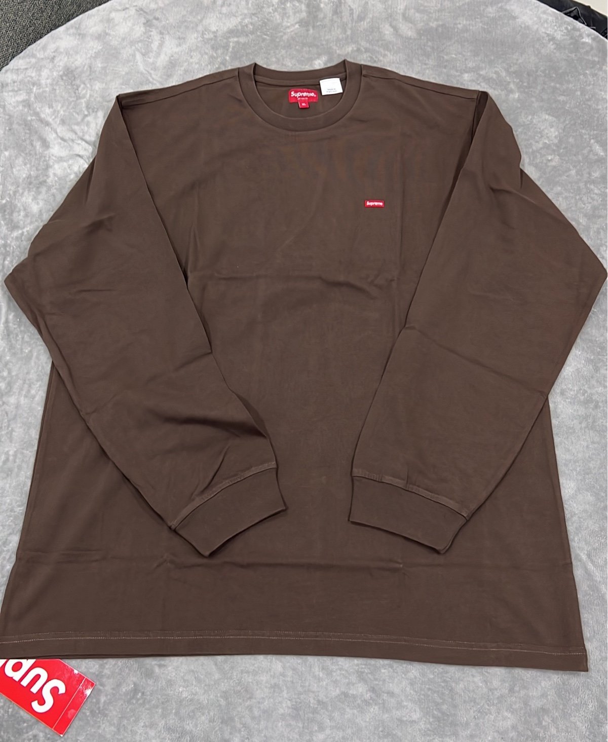 Supreme Small Box L/S T-Shirt (Brown XL)