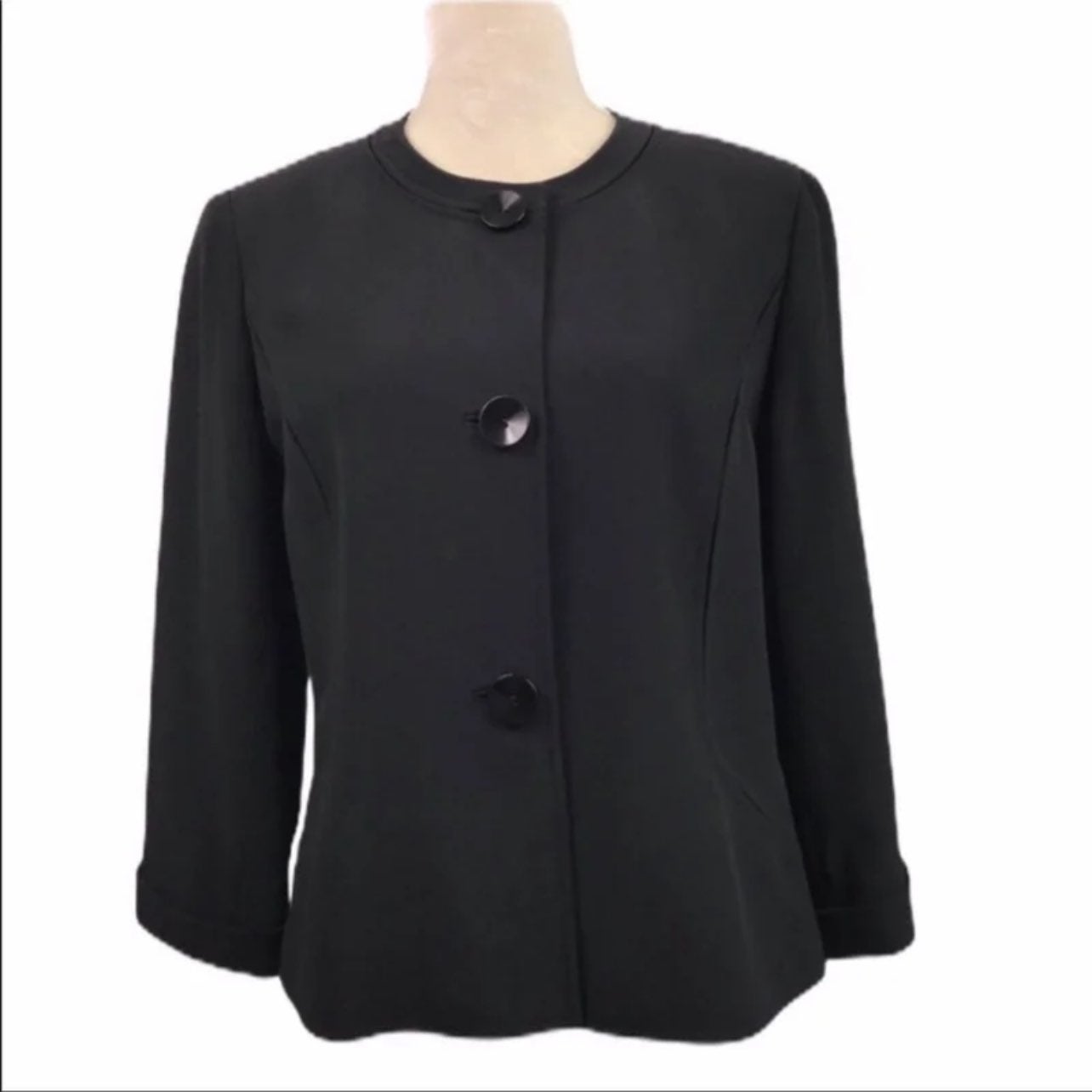 Lafayette 148 suiting career professional blazer cropped sleeves size 8