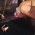 sterling silver jewelry Rubie set