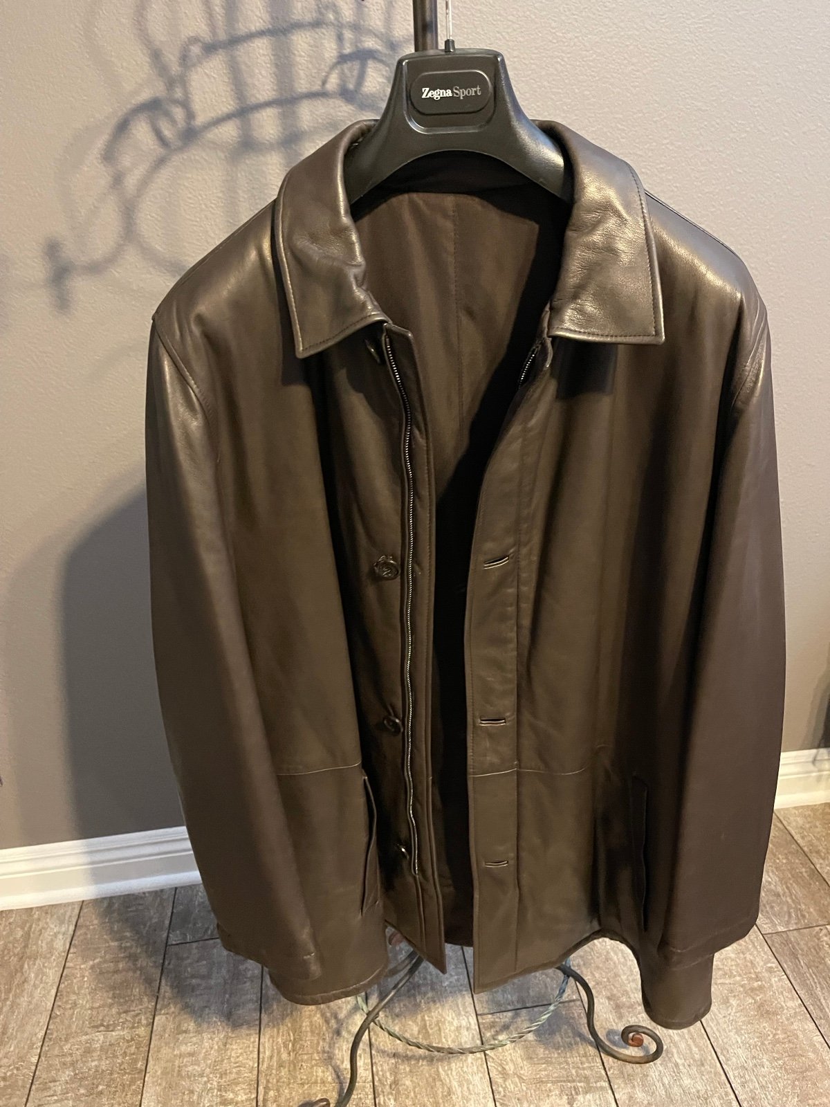 Zegna Leather Coat