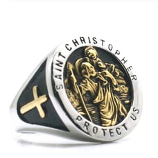 Saint Christopher Steel Ring Jewelry s9