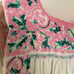 MI Golondrina (Mexico) Liliana Gris Rosa y Verde embrodered dress small